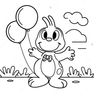 Oswald With Colorful Balloons Coloring Page 72733-58421