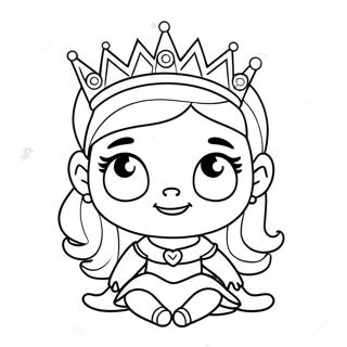 Cute Lol Princess With Sparkling Crown Coloring Page 72743-58431