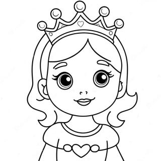 Cute Lol Princess With Sparkling Crown Coloring Page 72743-58432