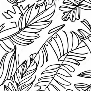 Tropical Palm Leaves Coloring Page 72773-58454