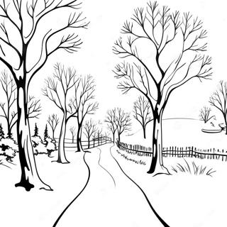 Snowy Day Coloring Pages