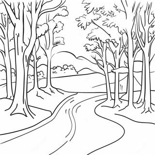 Snowy Day Landscape Coloring Page 72792-58466