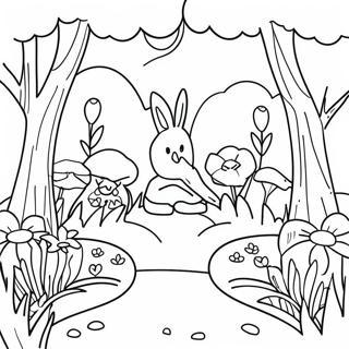 Colorful Spring Garden Coloring Page 72833-58502