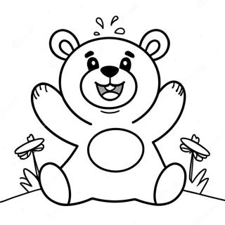 Happy Funshine Bear With Sunshine Coloring Page 72873-58533