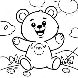 Happy Funshine Bear With Sunshine Coloring Page 72873-58534