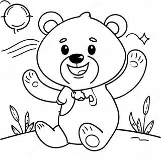 Happy Funshine Bear With Sunshine Coloring Page 72873-58535