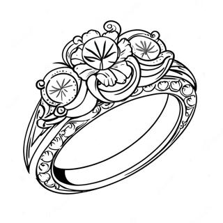 Elegant Wedding Ring Coloring Page 72882-58538