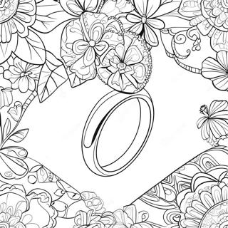 Sparkling Diamond Wedding Ring Coloring Page 72883-58544