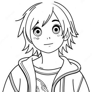 Boy Emo Anime Character Coloring Page 72892-58547