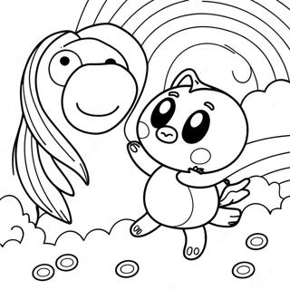 Blue Rainbow Friends Coloring Page 72902-58554