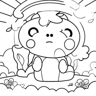 Blue Rainbow Friends Coloring Page 72902-58555