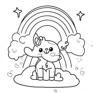 Cheerful Blue Rainbow Friends Coloring Page 72903-58557