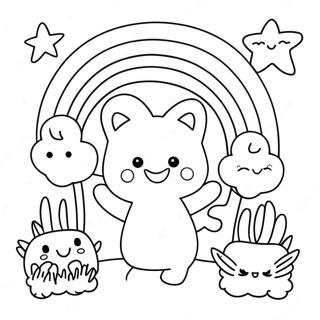 Cheerful Blue Rainbow Friends Coloring Page 72903-58559