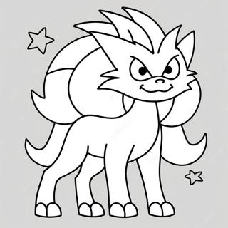 Majestic Solgaleo In Space Coloring Page 72933-58583