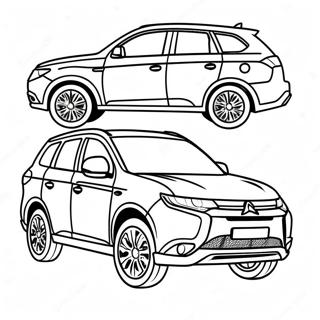 Mitsubishi Outlander Suv Coloring Page 72943-58590