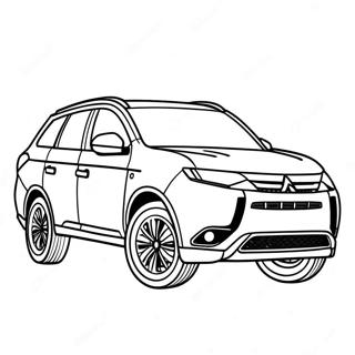 Mitsubishi Outlander Suv Coloring Page 72943-58592