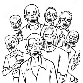 All Of Us Are Dead Zombie Characters Coloring Page 72952-58595