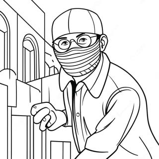 Sneaky Robber In A Mask Coloring Page 72963-58602