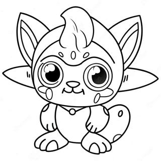 Cute Protogen With Big Eyes Coloring Page 72973-58615