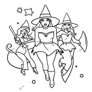 Charmed Witches In Action Coloring Page 73013-58645