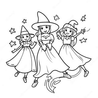 Charmed Witches In Action Coloring Page 73013-58648