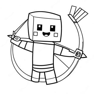 Minecraft Bow And Arrow Coloring Page 73032-58658