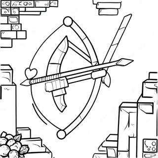 Minecraft Bow And Arrow Coloring Page 73032-58659