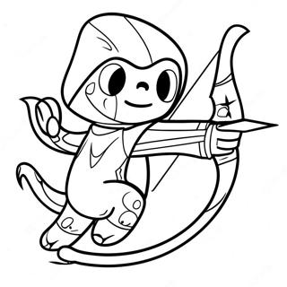 Creeper With Bow And Arrow Coloring Page 73033-58663