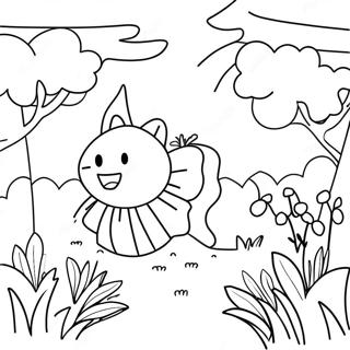 Bright And Colorful Flowering Garden Coloring Page 73043-58671