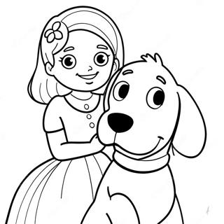 Emily Elizabeth With Clifford Coloring Page 73073-58693