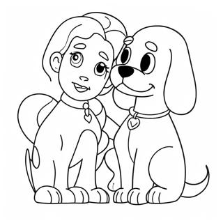 Emily Elizabeth With Clifford Coloring Page 73073-58694