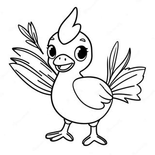 Cute Farfetch D With A Leek Coloring Page 73083-58701