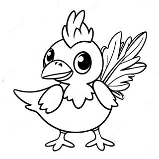 Cute Farfetch D With A Leek Coloring Page 73083-58703