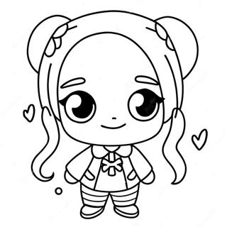 Cute Bad Girl Gacha Life Character Coloring Page 73102-58714