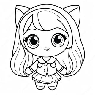 Cute Bad Girl Gacha Life Character Coloring Page 73102-58715