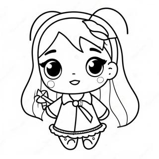 Cute Bad Girl Gacha Life Character Coloring Page 73102-58716