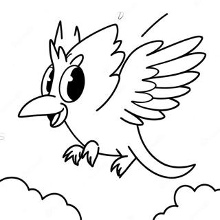 Zapdos Flying In The Sky Coloring Page 73112-58719