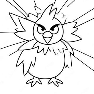 Zapdos With Thunderbolts Coloring Page 73113-58721