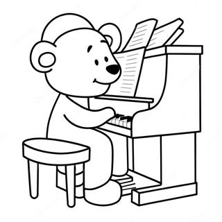 Leo Playing The Piano Coloring Page 7312-5998