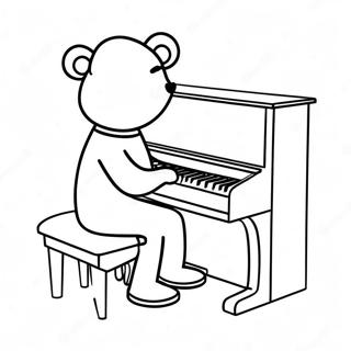 Leo Playing The Piano Coloring Page 7312-6189