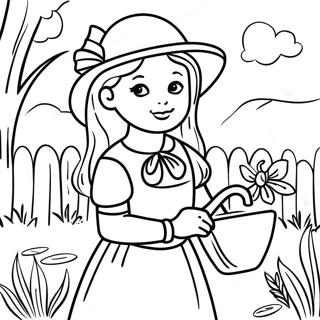 Renoir S Girl With A Watering Can Coloring Page 73163-58766