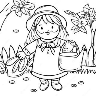 Renoir S Girl With A Watering Can Coloring Page 73163-58767