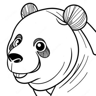 Panda Face Coloring Page 73172-58762