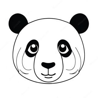 Panda Face Coloring Page 73172-58763