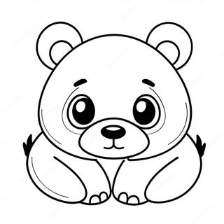 Cute Panda Face Coloring Page 73173-58773