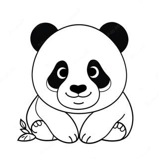 Cute Panda Face Coloring Page 73173-58774