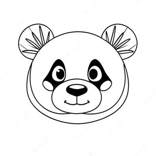 Cute Panda Face Coloring Page 73173-58775