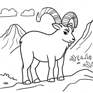 Majestic Mountain Goat Coloring Page 73223-58809