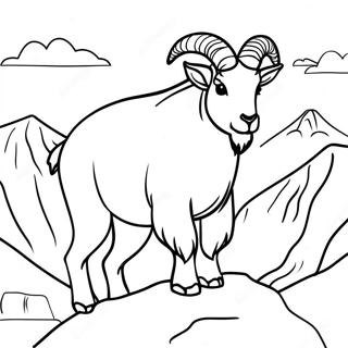 Majestic Mountain Goat Coloring Page 73223-58810