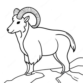 Majestic Mountain Goat Coloring Page 73223-58811